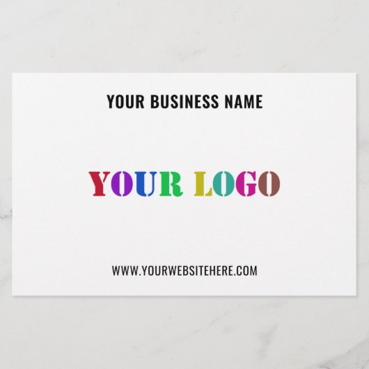 Kundenspezifische Flyer für Firmenlogo und Textwer (Vorne)