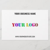 Kundenspezifische Flyer für Firmenlogo und Textwer (Hinten)