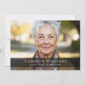 Kundenspezifische Foto Beileid-Belohnung danke Kar (Vorderseite)