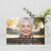 Kundenspezifische Foto Beileid-Belohnung danke Kar (Stehend Vorderseite)