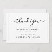 Kundenspezifische Foto Beileid-Belohnung danke Kar (Rückseite)