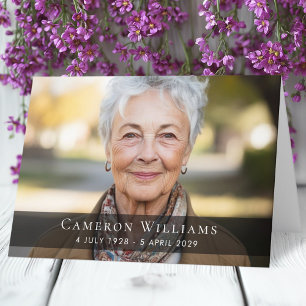 Kundenspezifische Foto Beileid bereaveur danke gef Karte