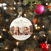 Kundenspezifische Foto beste Freunde für immer ble Ornament Aus Glas