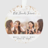 Kundenspezifische Foto beste Freunde für immer Gol Ornament (Vorderseite)