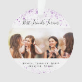 Kundenspezifische Foto beste Freunde für immer lil Ornament (Vorderseite)