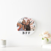 Kundenspezifische Foto BESTE FREUNDIN für immer be Runde Wanduhr (Zuhause)