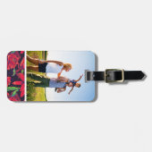 Kundenspezifische Foto-Blumen und Kolibris Gepäckanhänger (Vorderseite horizontal)