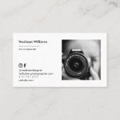 Kundenspezifische Foto Business Cards Minimal Stil Visitenkarte (Rückseite)