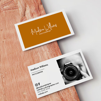 Kundenspezifische Foto Business Cards Minimal Stil Visitenkarte