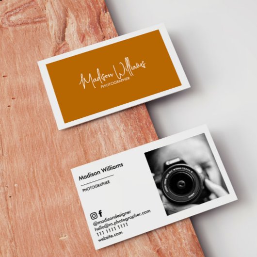 Kundenspezifische Foto Business Cards Minimal Stil Visitenkarte