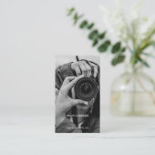 Kundenspezifische Foto Business Cards Minimal Stil Visitenkarte (Stehend Vorderseite)