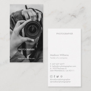 Kundenspezifische Foto Business Cards Minimal Stil Visitenkarte