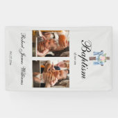 Kundenspezifische Foto Collage Christening Taufen  Banner (Horizontal)