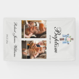 Kundenspezifische Foto Collage Christening Taufen Banner