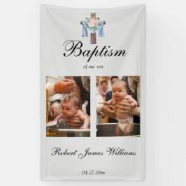 Kundenspezifische Foto Collage Christening Taufen  Banner