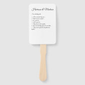 Kundenspezifische Foto & Drehbuch-Pärchen-Funts-Ho Fächer (Vorderseite)