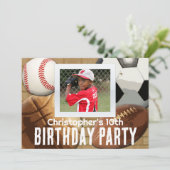 Kundenspezifische Foto Einladung, Sport Thema Gebu Einladung (Stehend Vorderseite)