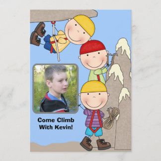 Kundenspezifische Foto-Felsen-Wand-kletternder Einladung