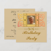 Kundenspezifische Foto-Geburtstags-Party Einladung (Vorne/Hinten)