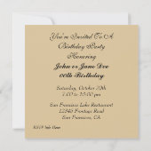 Kundenspezifische Foto-Geburtstags-Party Einladung (Rückseite)