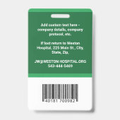 Kundenspezifische Foto-ID, Barcode- und Logo-Firma Ausweis (Back)