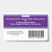 Kundenspezifische Foto-ID, Barcode- und Logo-Firma Ausweis (Back)