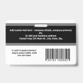 Kundenspezifische Foto-ID, Barcode- und Logo-Firma Ausweis (Back)