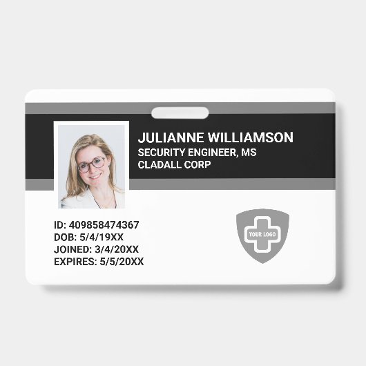 Kundenspezifische Foto-ID, Barcode- und Logo-Firma Ausweis (Front)