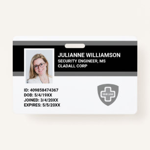 Kundenspezifische Foto-ID, Barcode- und Logo-Firma Ausweis