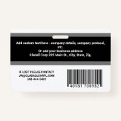 Kundenspezifische Foto-ID, Barcode- und Logo-Firma Ausweis (Rückseite)