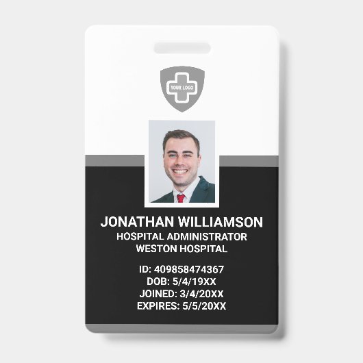 Kundenspezifische Foto-ID, Barcode- und Logo-Firma Ausweis (Front)