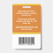 Kundenspezifische Foto-ID, Barcode- und Logo-Firma Ausweis (Rückseite)