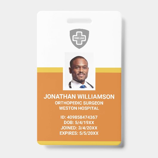 Kundenspezifische Foto-ID, Barcode- und Logo-Firma Ausweis (Vorderseite)