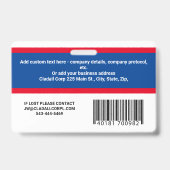 Kundenspezifische Foto-ID, Barcode- und Logo-Firma Ausweis (Back)
