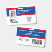 Kundenspezifische Foto-ID, Barcode- und Logo-Firma Ausweis (Front & Back)