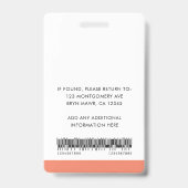 Kundenspezifische Foto-Karte, Logo, Strichcode, Na Ausweis (Rückseite)