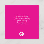 Kundenspezifische Foto Maine Coon Cattery Business Quadratische Visitenkarte (Rückseite)