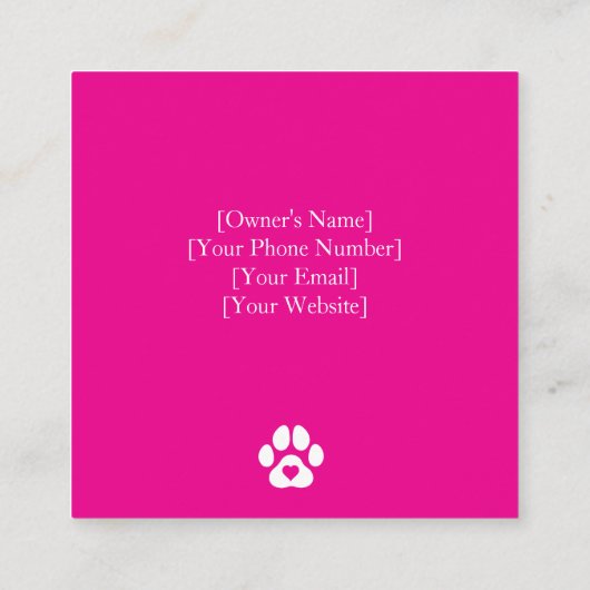 Kundenspezifische Foto Maine Coon Cattery Business Quadratische Visitenkarte (Rückseite)