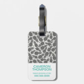 Kundenspezifische Foto-Monochrom-Ananas Gepäckanhänger (Rückseite vertikal)