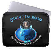 Kundenspezifische Foto Name Fun Coffee Consumption Laptopschutzhülle (Vorderseite)