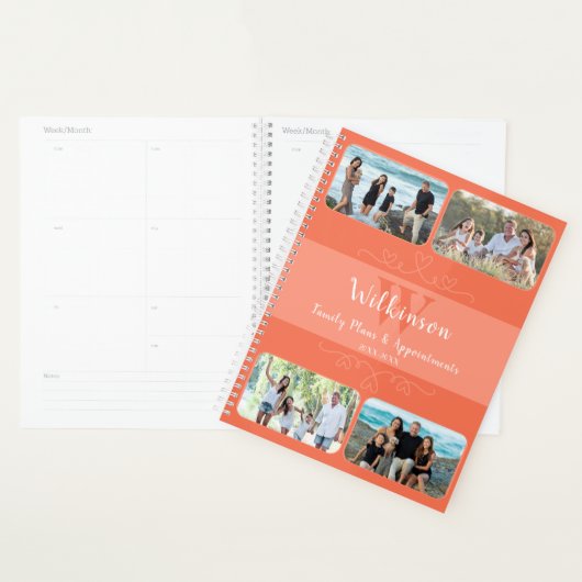 Kundenspezifische Foto-Peach-Design-Ernennung Planer (Anzeige)