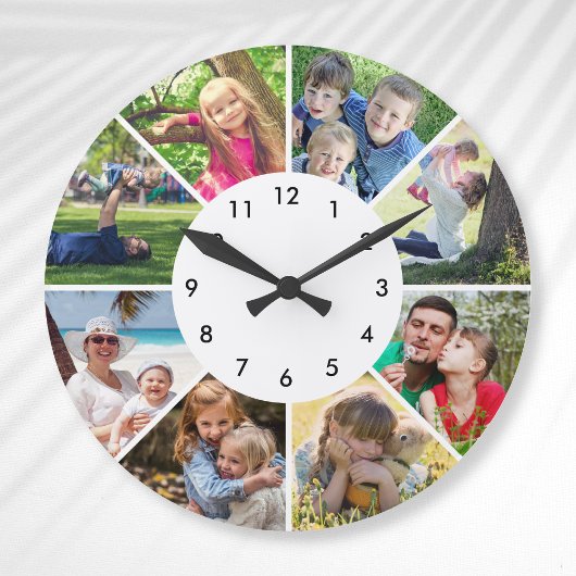 Kundenspezifische Foto Personalisierte Familienmit Runde Wanduhr