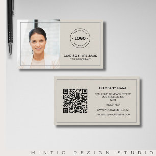 Kundenspezifische Foto QR Code Business Card Visitenkarte