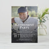 Kundenspezifische Foto-Rente-Party-Feier Einladung (Stehend Vorderseite)