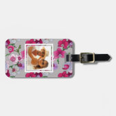 Kundenspezifische Foto-Rosa-Orchideen in der Blüte Gepäckanhänger (Vorderseite horizontal)