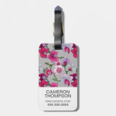 Kundenspezifische Foto-Rosa-Orchideen in der Blüte Gepäckanhänger (Rückseite vertikal)