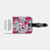 Kundenspezifische Foto-Rosa-Orchideen in der Blüte Gepäckanhänger (Rückseite horizontal)