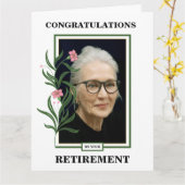 Kundenspezifische Foto-Rückgabe - Glückwünsche Karte (Gelbe Blume)