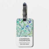 Kundenspezifische Foto-Seeanker und Seil-Muster Gepäckanhänger (Rückseite vertikal)