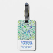 Kundenspezifische Foto-Seeanker und Seil-Muster Gepäckanhänger (Rückseite vertikal)